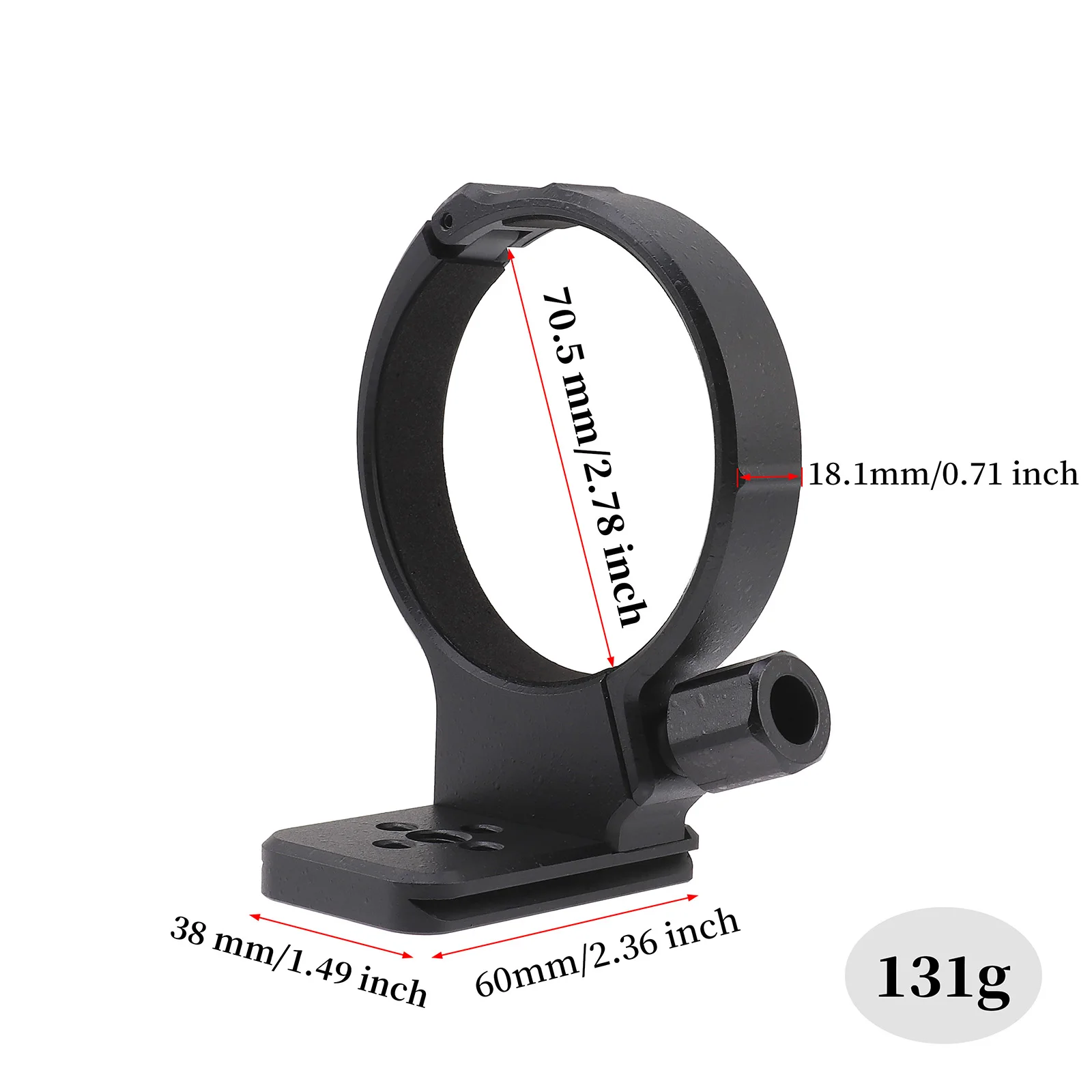 Collar de trípode Sigma 70-200 mm F/2,8 Ii y 100-400 mm - Anillo de metal de liberación rápida con montaje de tornillo Unc de 1/4"-20