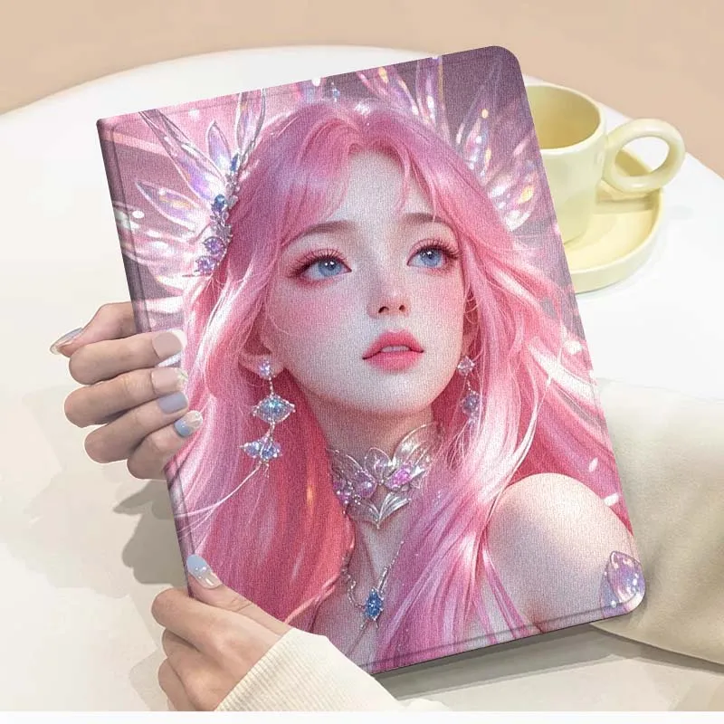Hermosa chica de Anime para Xiaomi Redmi Pad 2 4 5 6 6S 7 7S SE Pro Ultra Max 14 11 12,4 11,2 12,5 pulgadas funda para tableta - imagen 4