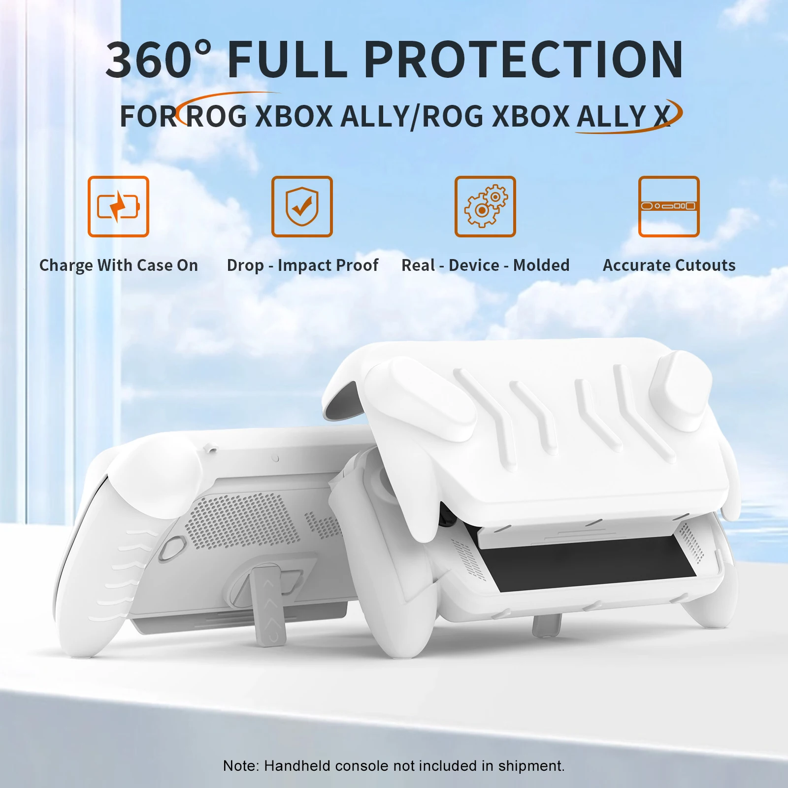 Funda protectora antiarañazos para ROG XBOX Ally/XBOX Ally X con cubierta superior y soporte ajustable, accesorios para juegos a prueba de sudor - imagen 3