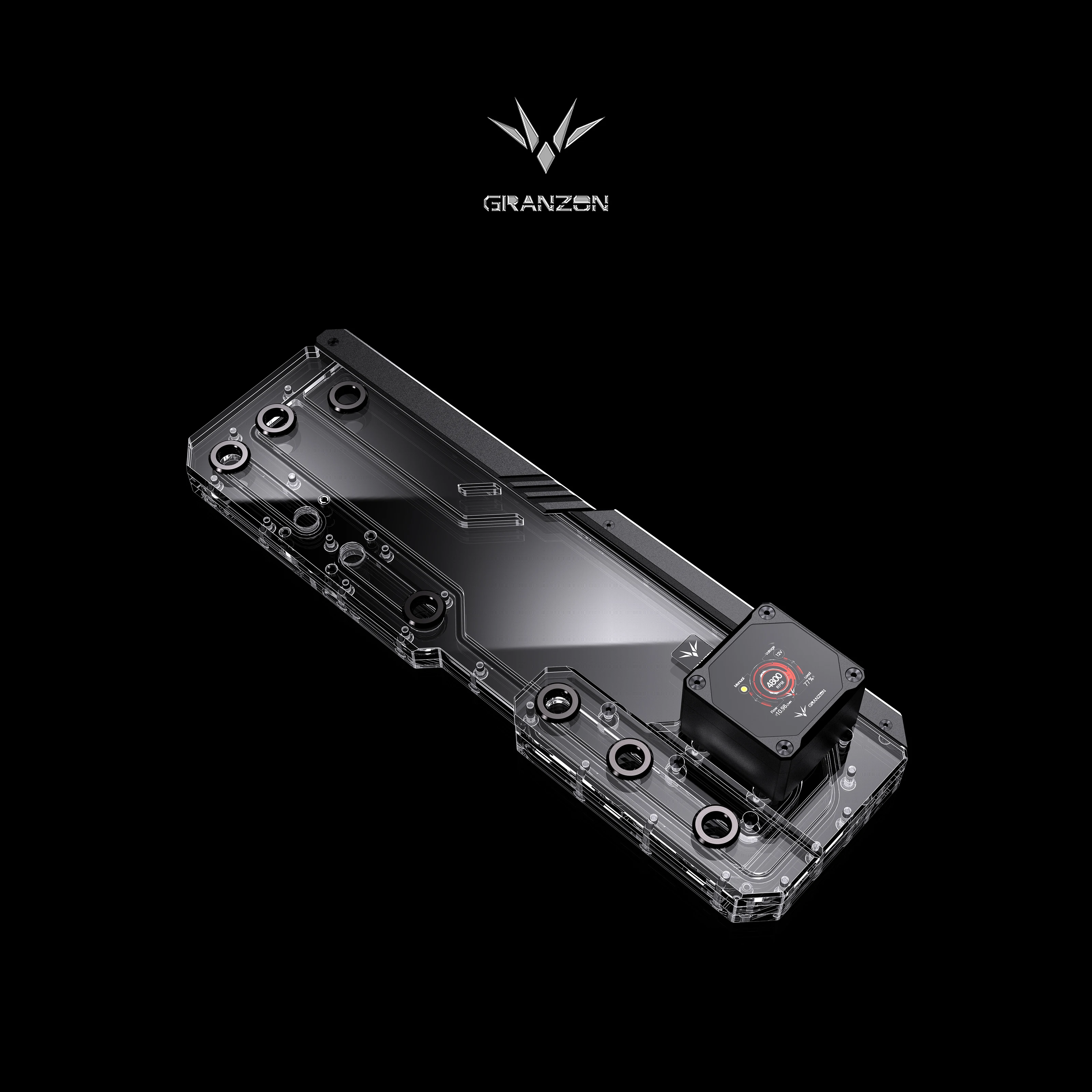 Granzon-placa acrílica astro/depósito de placa para ASUS ROG Hyperion GR701, caja de ordenador/PC, Combo de refrigeración, GC-AS-GR701 de bomba DDC - imagen 5