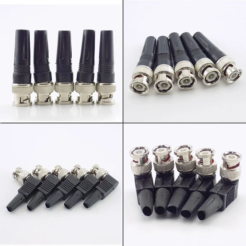 Conector de enchufe macho BNC de vigilancia, Adaptador tipo giro, Cable Coaxial RG59 / RG60 para cámara CCTV - imagen 2