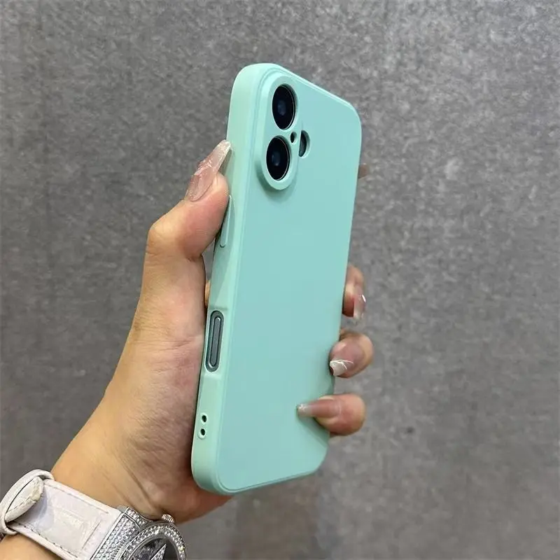 Funda protectora de silicona líquida a prueba de golpes para iphone 16, funda trasera para iphone 16 Pro Max 16 Plus - imagen 5