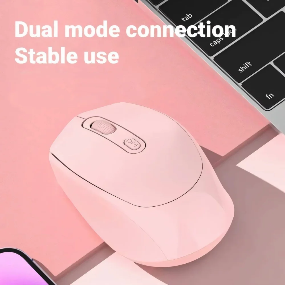 Ratón inalámbrico Bluetooth 2,4G, recargable, silencioso, diseño ergonómico para MacBook, portátil, PC, ordenador, juegos de oficina