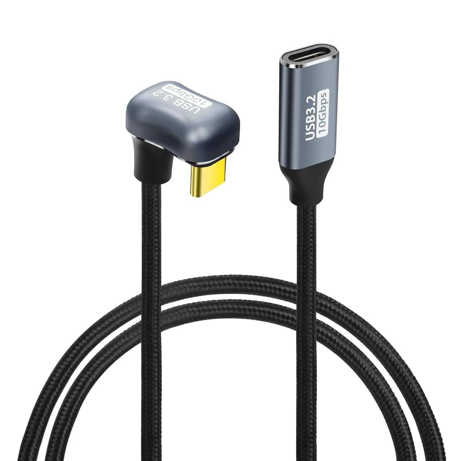 Cable de extensión USB C en forma de U 180 ° Ángulo Tipo-C 10Gbps USB 3.2 Gen2 100W PD Cable cargador de carga rápida para i/phone15 Switch Pad