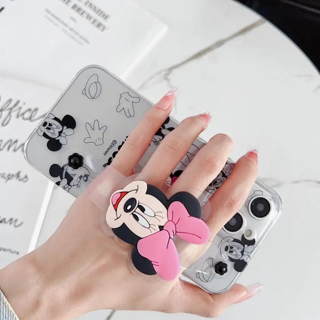 Para Motorola Moto E13 E22 E40 20 30 E7Power Edge 30 X30 20 S 40 Pro lite One Vision Minnie Mickey funda soporte para correa de muñeca - imagen 4