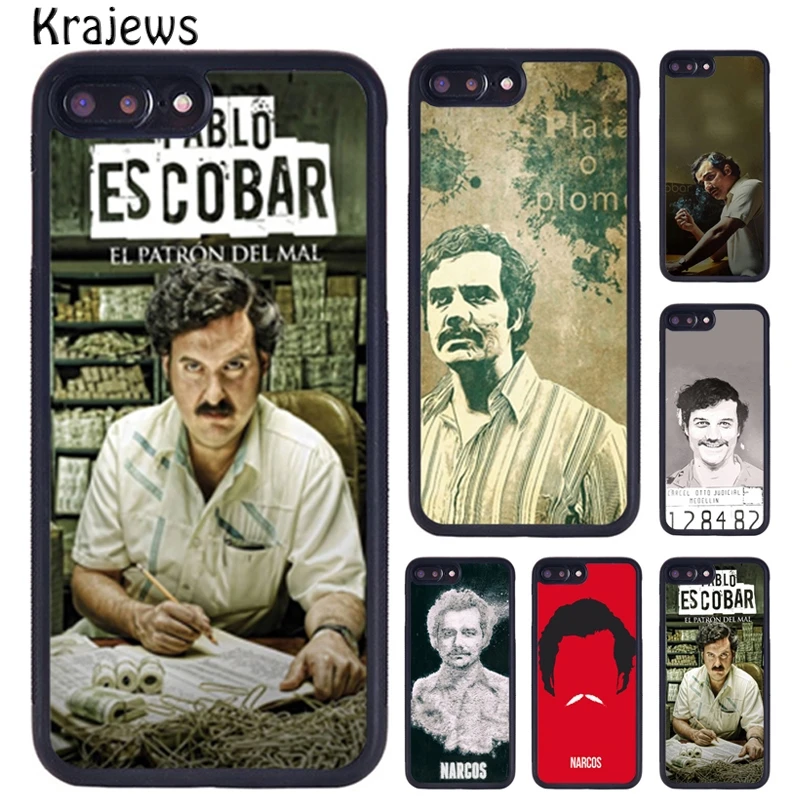 Krajews NARCOS Pablo Escobar funda de teléfono para iPhone 17 Air 16 15 14 11 12 13 Pro MAX Plus funda coque