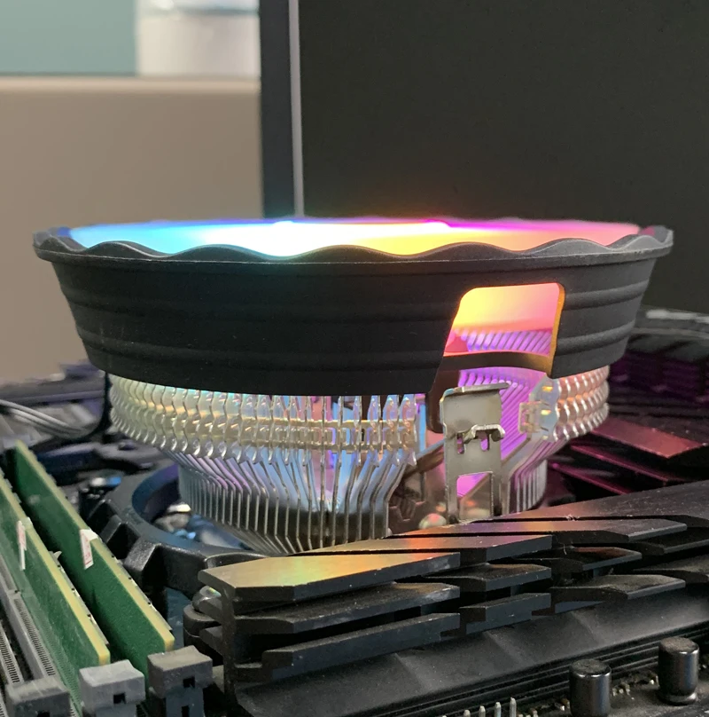 Enfriador de aire de CPU X99 RGB, radiador de procesador de PC de 3 pines para Intel 775 1150 1151 1155 1156 1200 1700 AM3 AM4 AM2 X79 2011, ventilador de refrigeración - imagen 2