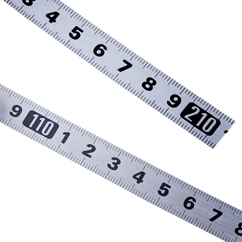 Regla adhesiva de acero inoxidable de 13MM, cinta de acero al carbono de 1-10 metros, escala de Metal para avance/retroceso/medio para regla plana de carpintería - imagen 5