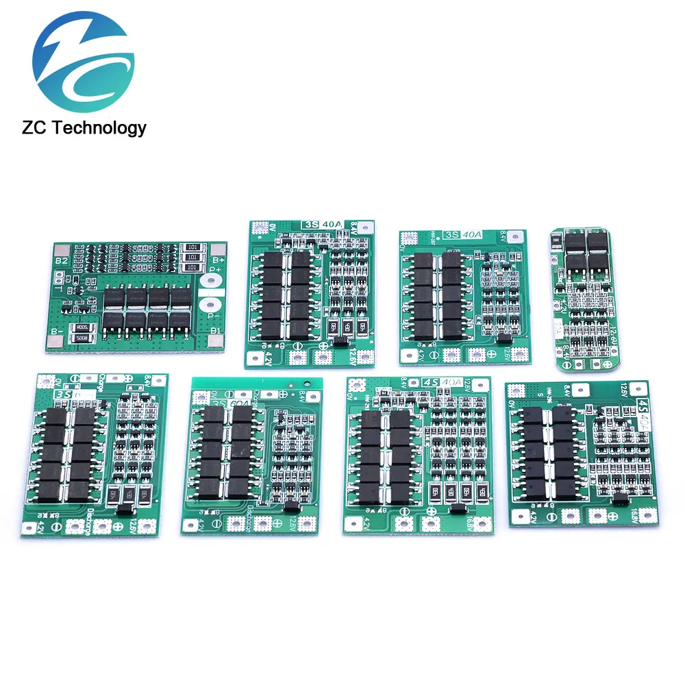 Placa de protección para cargador de batería de litio 3S/4S, 20 40A 60A, 18650 BMS, Motor de taladro 11,1 V 12,6 V/14,8 V 16,8 V - imagen 2