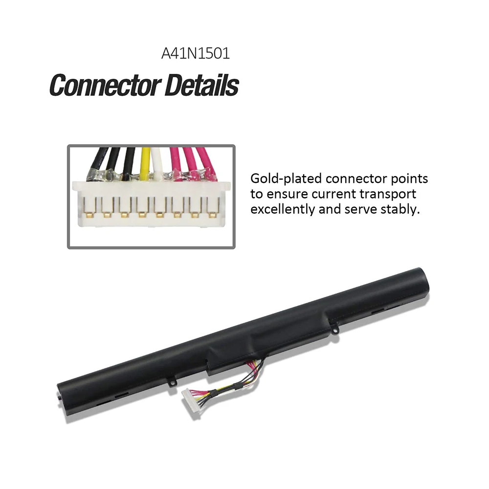 Batería de repuesto A41N1501 para ASUS ROG G752VW GL752VL GL752VW N752VW N552V N552VX N752V serie A41LK9H L41LK2H, 15V, 48wh - imagen 3