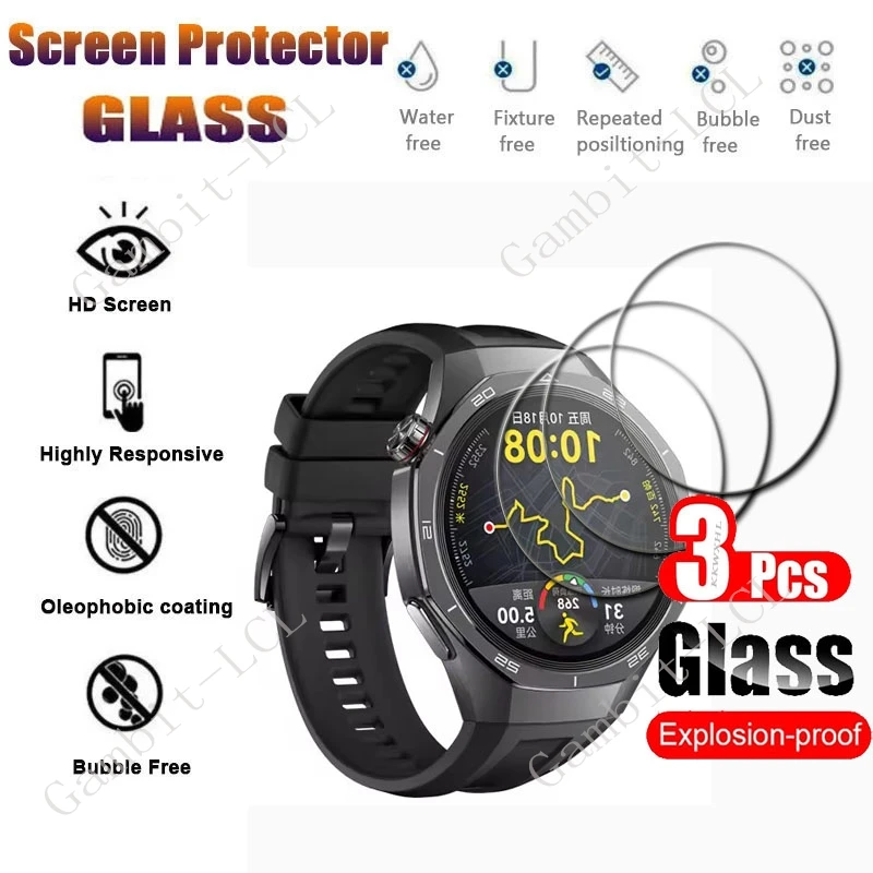 3 uds vidrio templado para Huawei Watch GT 5 Pro 42MM 46MM 41MM GT5 4 3 2 GT4 GT3 GT2 accesorios de cubierta protectora de pantalla inteligente