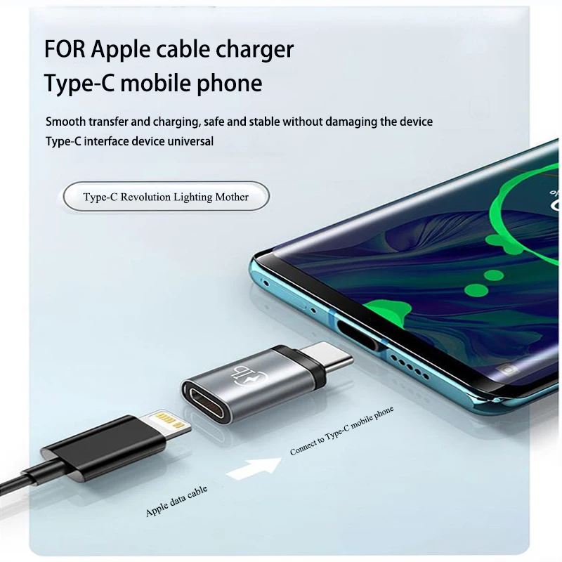 Convertidor de Cable USB Lightning a USB C Adaptador 20W Ios a tipo C para IPhone 15 14 13 Pro Max Huawei Xiaomi Samsung - imagen 3