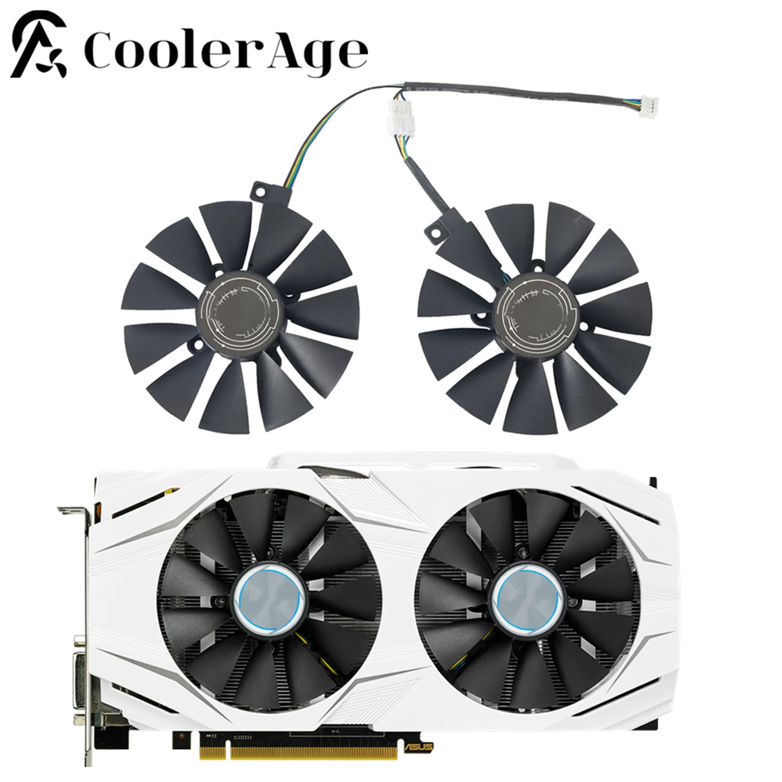 Ventilador de repuesto para tarjeta gráfica ASUS Dual Series GTX 1070, 1060, RX 480, 87MM, T129215SU, PLD09210S12HH