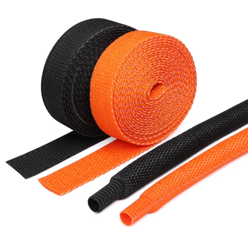 Funda de Cable trenzado termorretráctil de 1 ~ 10m, aislamiento de 6/8/10/12mm, retardante de llamas, PET, organizador de línea automática, protección de envoltura de Cable - imagen 5