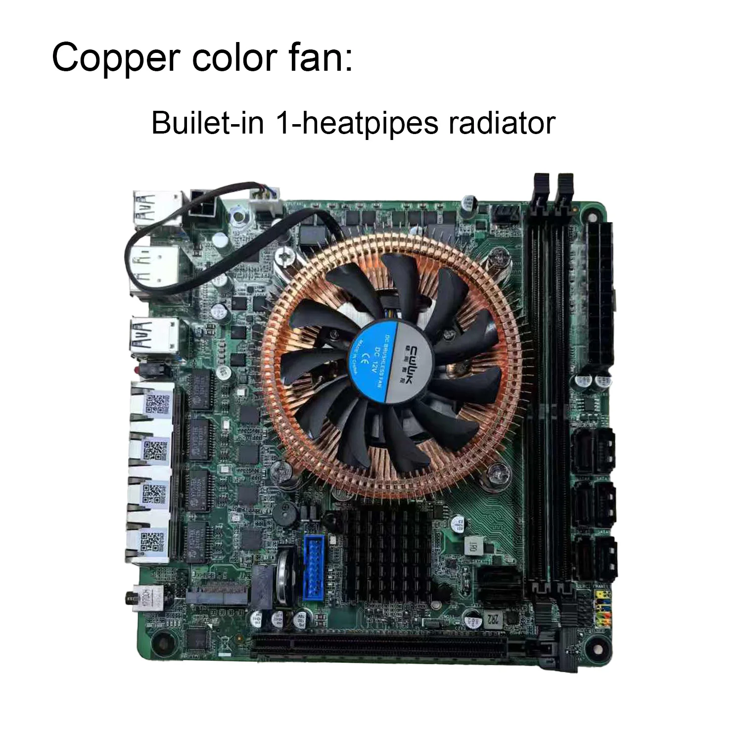 Placa base E-2124/2124G + C246 ITX NAS 8 SATA 3,0 4 LAN I226 2,5G 2 * M.2 NVME 2 * DDR4 PCIE 16X placa NAS LGA1151 con radiador - imagen 4