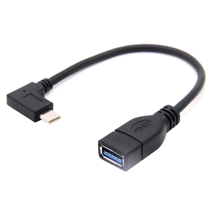 Cable OTG USB 3.1 Tipo C Macho-Hembra 90 grados para Tablet y Móvil - imagen 2