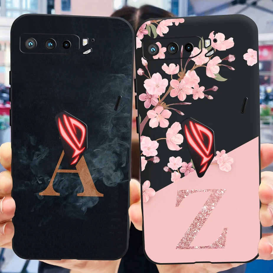 Funda de silicona suave para Asus ROG Phone 3, carcasa con letras elegantes, ZS661KS, I003DD, I003D