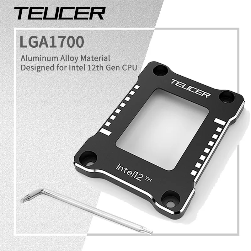 TEUCER T-LGA1700BCF Nueva hebilla de fijación de corrección de flexión de CPU Intel12 de generación utilizada para reemplazar el LGA1700, PK The LGA17XX-BCF