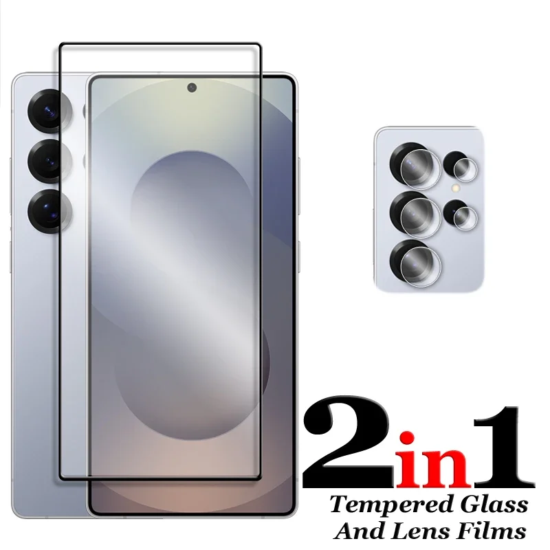 6 en 1 para Samsung Galaxy S25 Ultra vidrio para Samsung S21 S22 S23 S24 S25 Ultra 5G vidrio templado 2.5D Protector de pantalla de cubierta completa - imagen 4