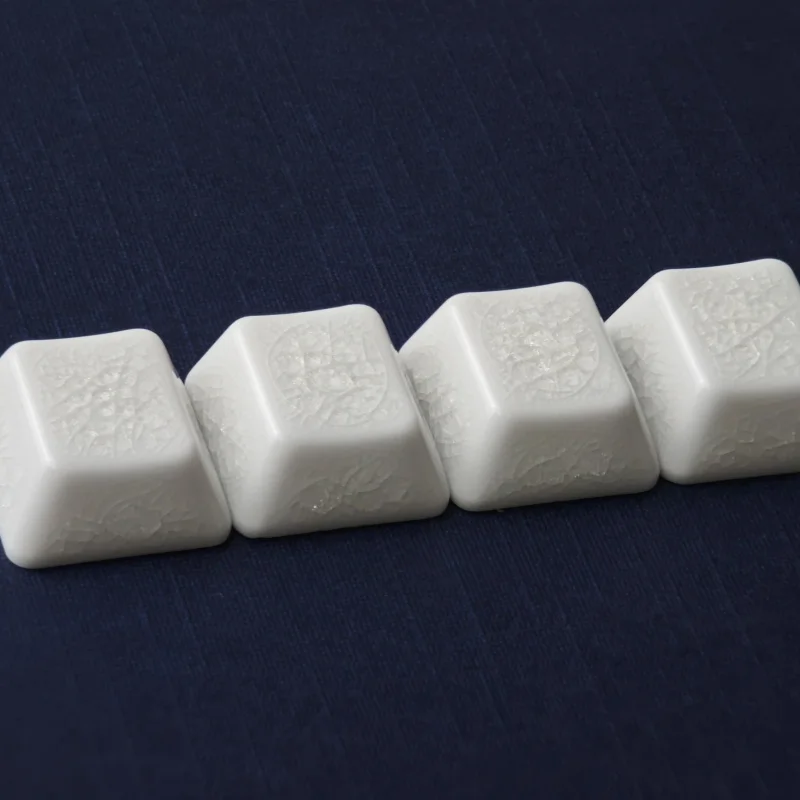 Teclas de cerámica multicolores WASD, 4 Uds., versión cereza agrietada, grabado, teclado mecánico, accesorios de ordenador y oficina - imagen 4