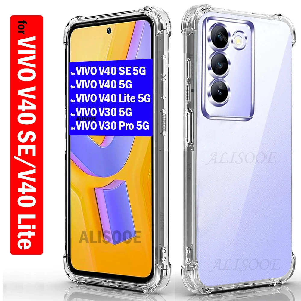 Funda transparente HD para VIVO V40 SE V40 Lite 5G, carcasa protectora de TPU transparente para Vivo V30 Lite V30e V29 Pro V29E - imagen 2