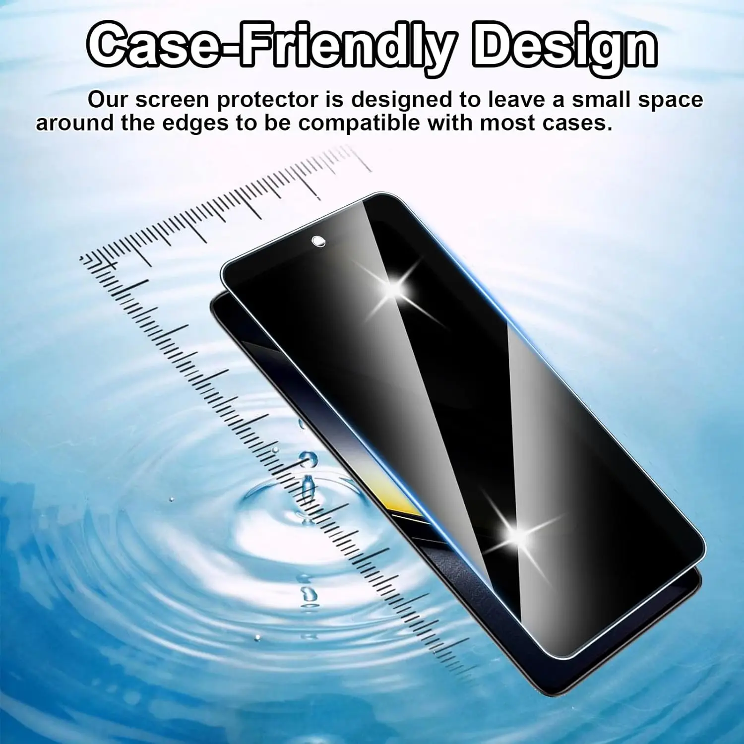 Para Xiaomi POCO F6/F6 Pro 5G Privacidad Vidrio Templado 2 Piezas Protector de Pantalla 9H - imagen 5