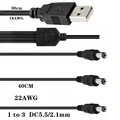 USB TO 3-DC5.5X2.1