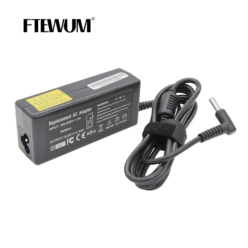 FTEWUM-adaptador para portátil HP Pavilion 15 PPP009C 15-J009WM Envy 17 6 14 para HP 14 G3 G4 chromebook 19,5, 4,5 V, 3.33A, 65W, 3,0x246mm - imagen 3