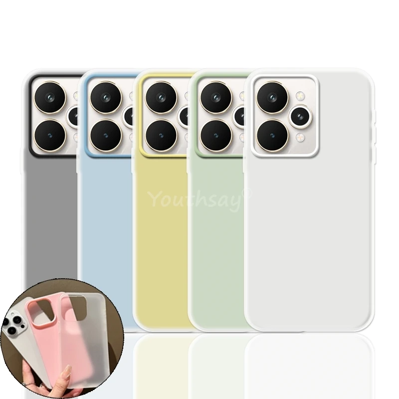 Nueva funda de gelatina esmerilada para Realme 15 Pro, funda de silicona lisa para poner foto, funda protectora transparente de TPU, funda Realme 15 Pro