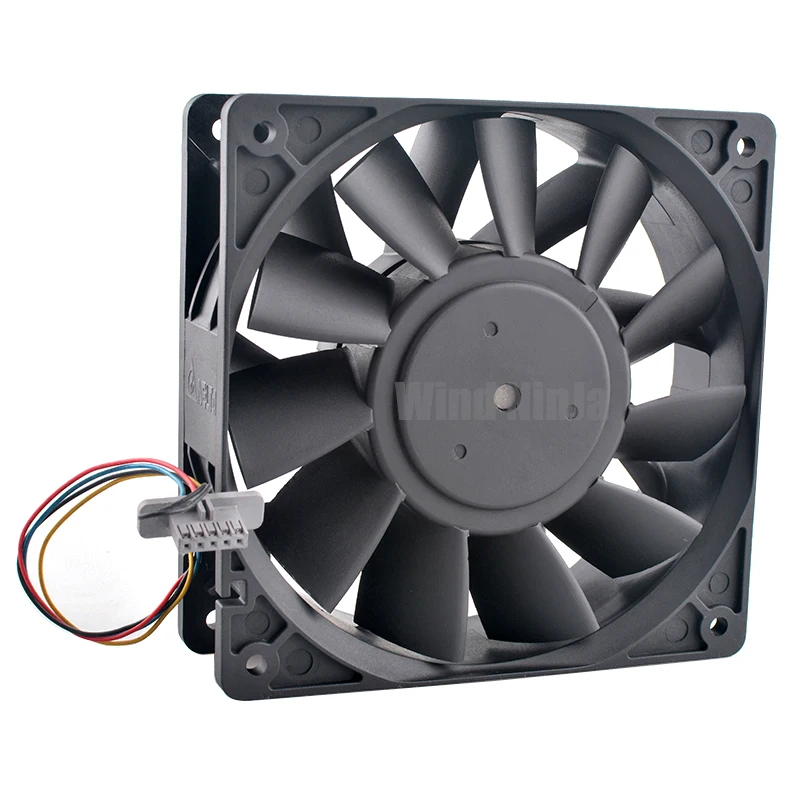 Ventilador de refrigeración de alta velocidad para superordenador, ventilador de 12cm, 120mm, 120x120x38mm, DC12V, 4.80A, 5500rpm, rodamiento de bolas Dual - imagen 2