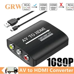 Conversor RCA a HDMI 1080P para TV y videoconsolas