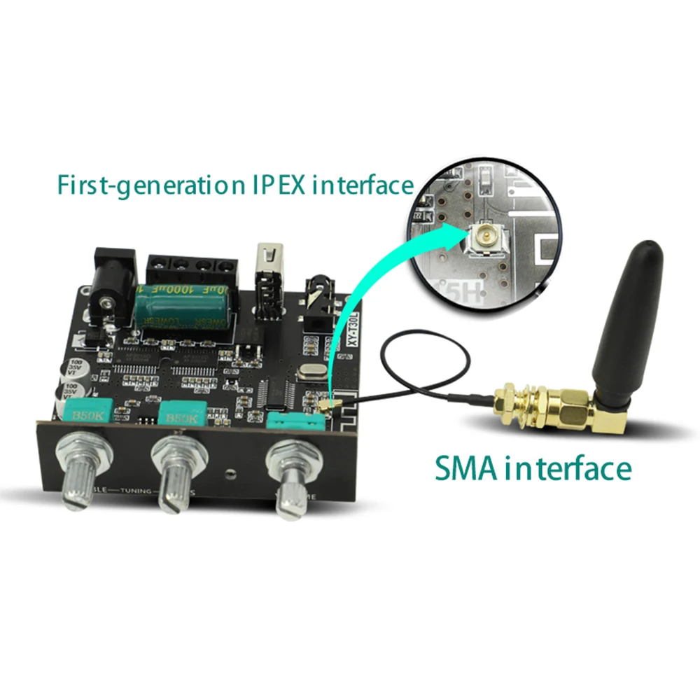Placa amplificadora de potencia de diente azul con Subwoofer, módulo amplificador de potencia de Audio con Control de agudos y graves, 30W x 2, 9V a 24V - imagen 5