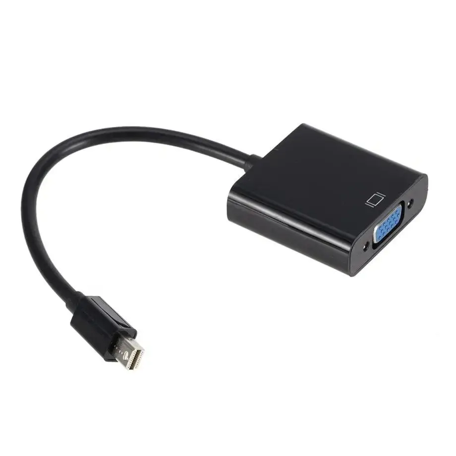 Cable adaptador Mini DisplayPort (compatible con Thunderbolt 2) a VGA Convertidor Mini DP a VGA Cable Full HD 1080P para monitor de computadora portátil