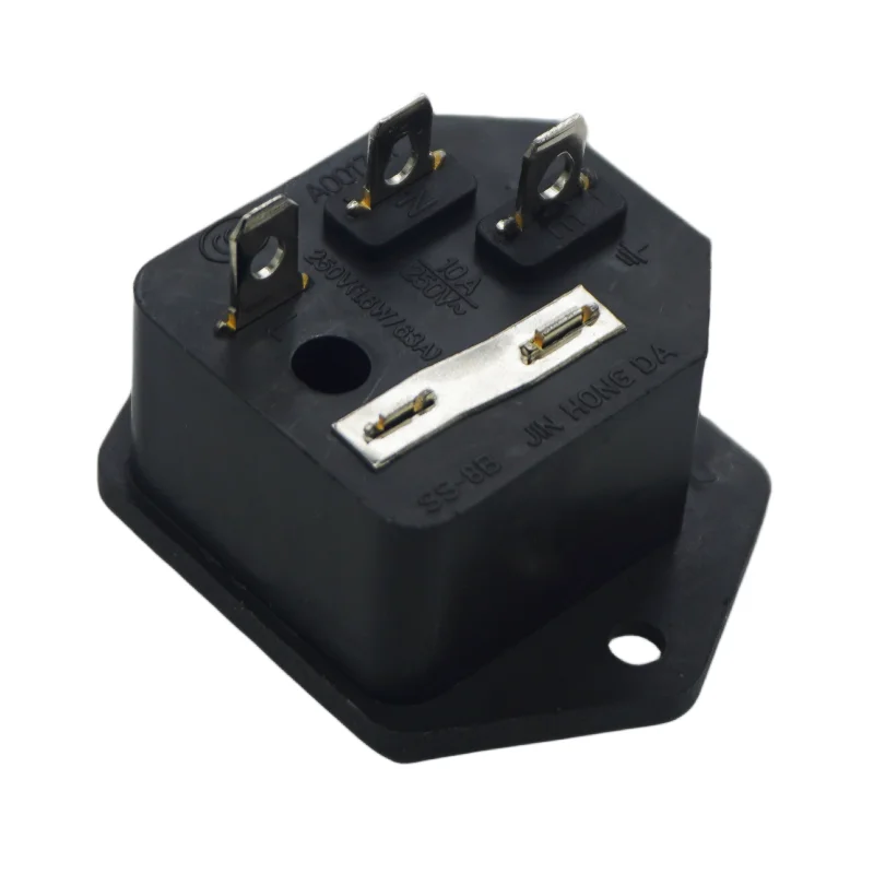 Enchufe IEC C14 Panel 10A 250V con Portafusibles - imagen 3