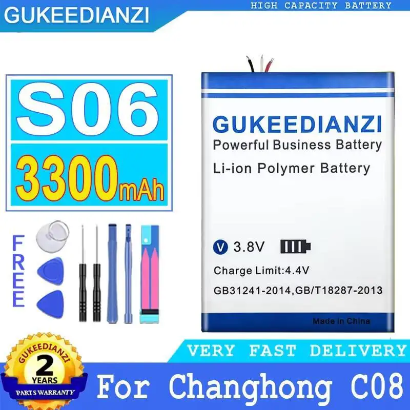 Rendimiento duradero para batería de teléfono móvil Changhong C08 S06 3300Mah de alta capacidad