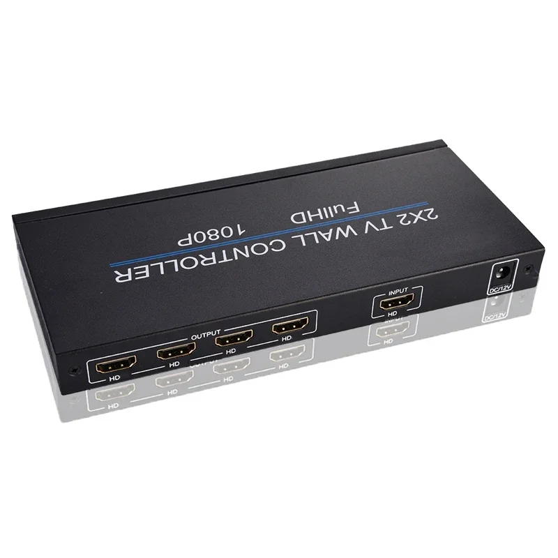 Controlador de pared de vídeo HDMI 2x2, caja de empalme de TV 1080P 1X2 1X4 1X3 2X1 3x1 4X1, procesador de empalme de pantalla múltiple, empalmador de TV de 4 unidades - imagen 5