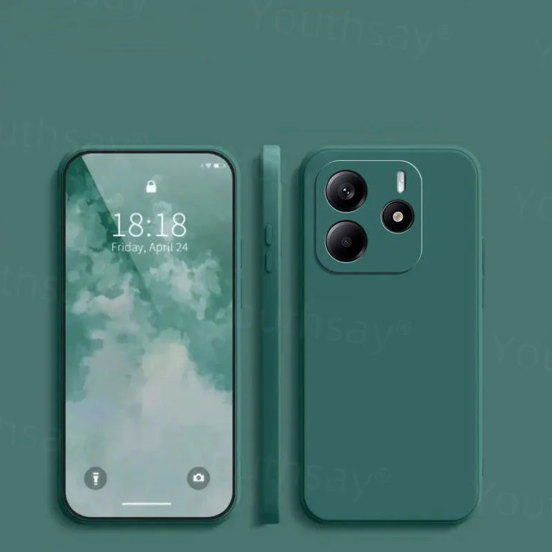 Funda de lujo para Redmi Note 14 5G, Funda Redmi Note 14, Funda Original de silicona líquida, parachoques suave para teléfono Redmi Note 14