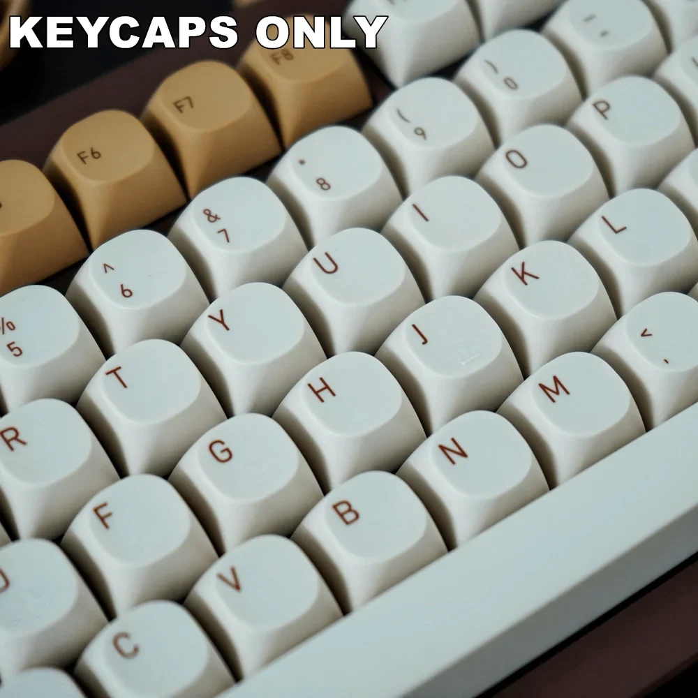 119 teclas Tiramisú Keycaps MA altura Keycap Set Simple creativo para MX Switch (tipo cereza) teclados mecánicos - imagen 3