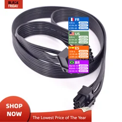 Cable Alimentación GPU PCIe 8 pines a Doble 6+2 para Gráfica