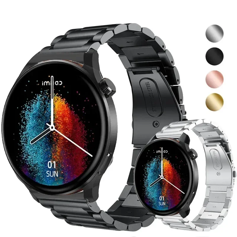 ステンレス鋼の時計ブレスレット,ミラネーゼストラップ,imilab w13,スイム,kw66,yamay,sw022,22mm - imagen 2