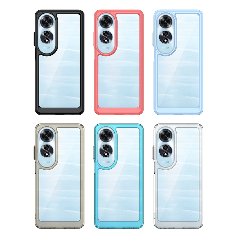 Para OPPO A60 funda OPPO A60 Capas nueva protección a prueba de golpes teléfono parachoques trasero Multicolor transparente Fundas OPPO A60 - imagen 3