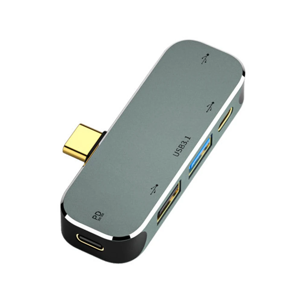 Hub de extensión tipo C, conector de 3,55mm PD100W USB3.0/USB2.0/USB3.1, extensor USB Compatible con HDMI, accesorio divisor para ordenador y portátil - imagen 3