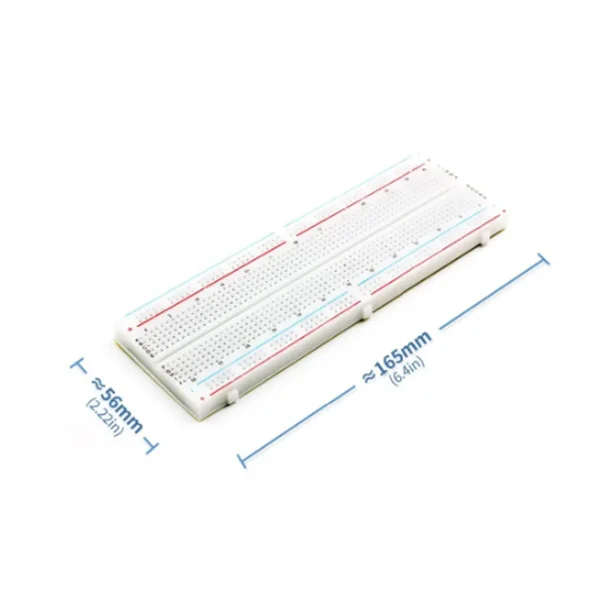 Placa de pruebas de 830 puntos MB-102 PCB sin soldadura 400 orificios MB102 prueba de desarrollo DIY - imagen 5