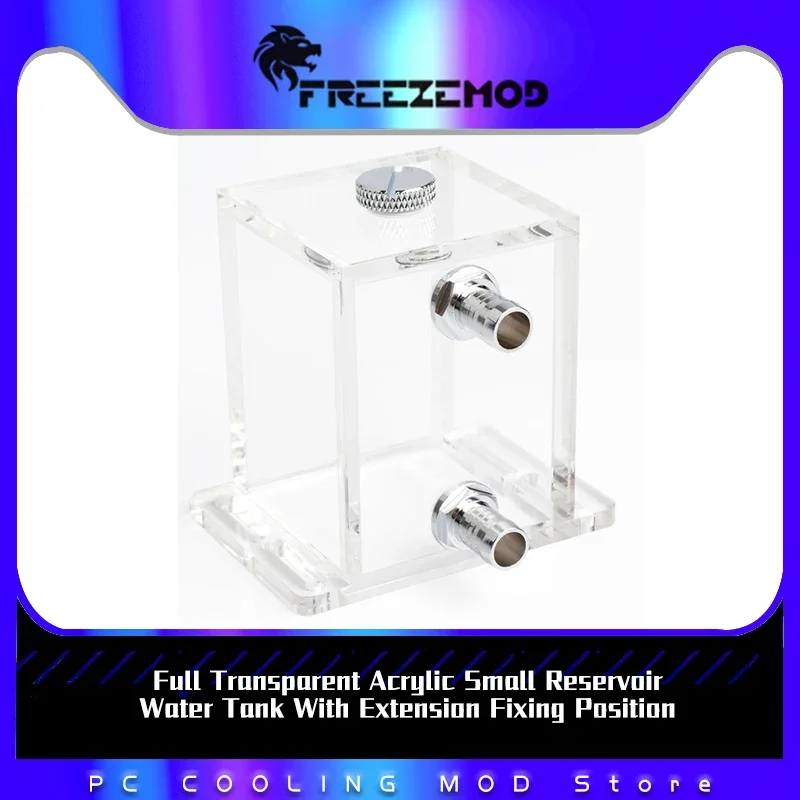 FREEZEMOD tanque de agua de depósito pequeño acrílico totalmente transparente con posición de fijación de extensión refrigeración por agua de PC, GQSX-T3