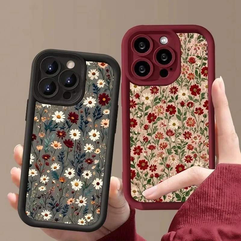 Funda colorida de plantas y flores para Xiaomi 15T 17 Pro Max 14T POCO F7 M7 M6 Pro X6 X7 Pro Redmi 15 15C 4G 5G, funda protectora Couqe - imagen 2