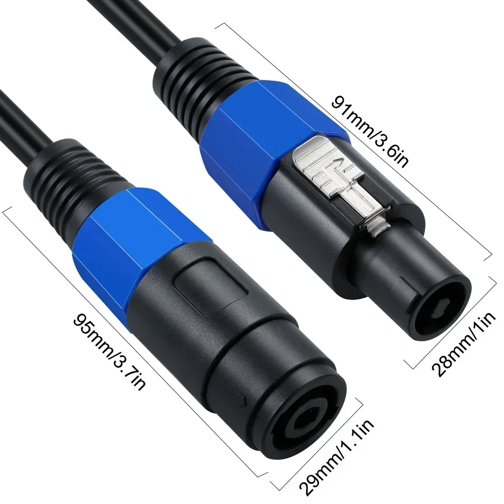 Cable divisor Speakon, dispara hablar para cable de altavoz (1 hembra a 2 macho) - imagen 4