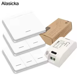 Interruptor de pared inalámbrico RF para LED y ventilador con receptor