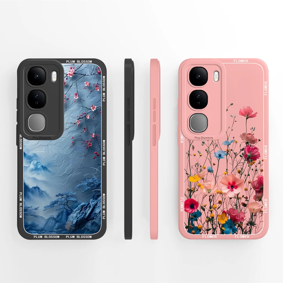 Para Vivo Y200 Y200i Y200E Y200T Funda de teléfono de moda para Vivo Y 200 Funda trasera protección completa Funda de silicona líquida suave - imagen 3