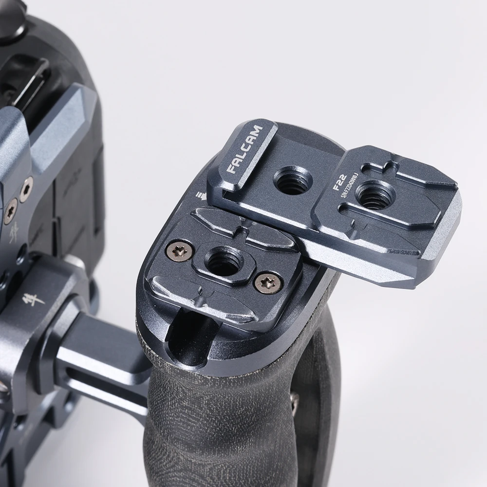 U lanzi FALCAM F22 y Zapata fría, placa de liberación rápida de doble cabezal de tres posiciones para micrófono, luz de relleno, brazo mágico - imagen 5