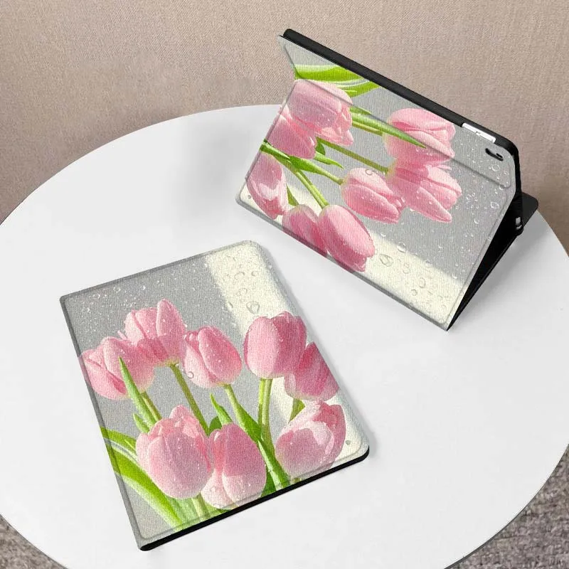 Funda elegante de tulipanes azules para Huawei Honor Tab Magic Pad GT 6 X9 X8A X8 V8 V7 9 8 2 3 13,3 10 Pro pulgadas - imagen 2